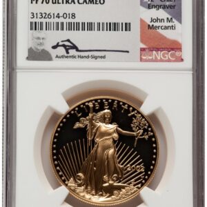 2002-W Modern Bullion Coins (2002-W Proof Gold Eagle 1 oz John Mercanti)