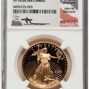 2000-W Modern Bullion Coins (2000-W Proof Gold Eagle 1 oz John Mercanti)