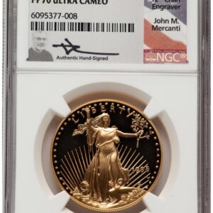 1998-W Modern Bullion Coins (1998-W Proof Gold Eagle 1 oz John Mercanti)