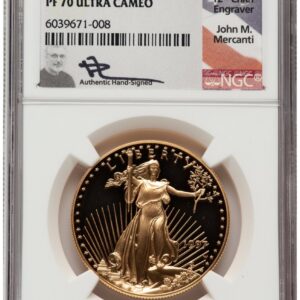 1997-W Modern Bullion Coins (1997-W Proof Gold Eagle 1 oz John Mercanti)