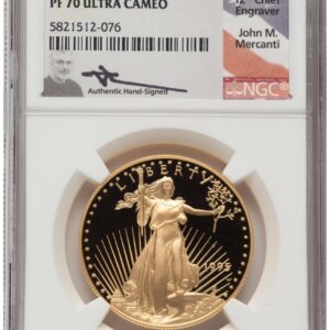 1995-W Modern Bullion Coins (1995-W Proof Gold Eagle 1 oz John Mercanti)