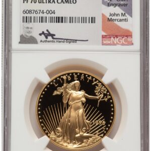 1996-W Modern Bullion Coins (1996-W Proof Gold Eagle 1 oz John Mercanti)