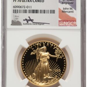 1992-W Modern Bullion Coins (1992-W Proof Gold Eagle 1 oz John Mercanti)