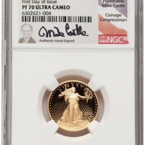 2021-W Modern Bullion Coins (2021-W Type 2 Proof Gold Eagle 1/4 oz FDI Mike Castle)
