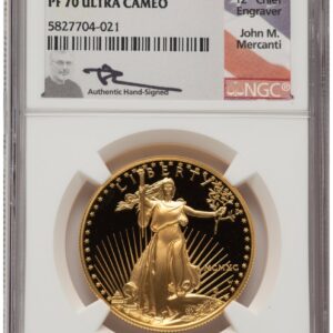 1990-W Modern Bullion Coins (1990-W Proof Gold Eagle 1 oz John Mercanti)