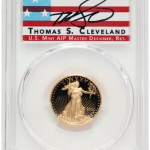 2021-W Modern Bullion Coins (2021-W Type 2 Proof Gold Eagle 1/4 oz FDI Thomas Cleveland Americana)