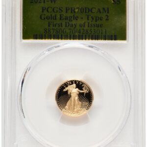 2021-W Modern Bullion Coins (2021-W Type 2 Proof Gold Eagle 1/10 oz FDI Gold Foil)