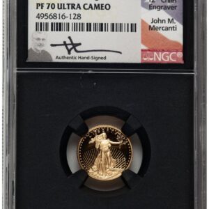 2019-W Modern Bullion Coins (2019-W Proof Gold Eagle 1/10 oz FDI John Mercanti Washington DC Blk Core)