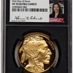 2023-W Modern Bullion Coins (2023-W Proof Gold Buffalo 1 oz FDI Anna Cabral Prestige Treasurer Series Blk Core)