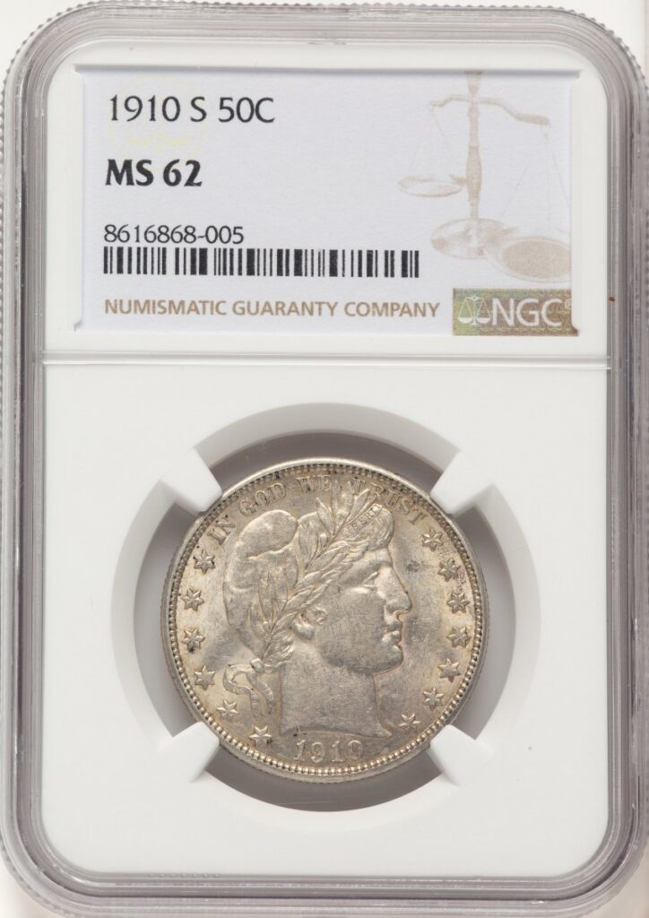 1910-S Barber Half Dollars (1910-S 50C)