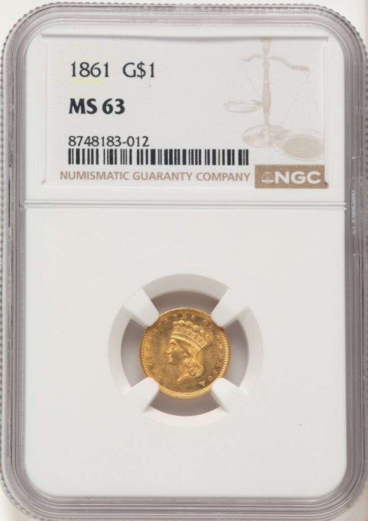 1861 Gold Dollars (1861 G$1)