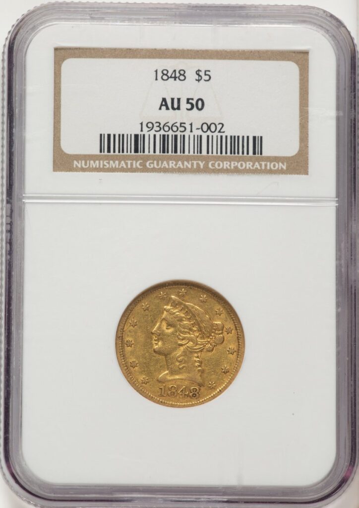 1848 Liberty Half Eagles (1848 $5)