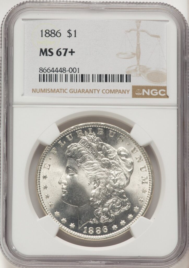 1886 Morgan Dollars (1886 S$1 NGC Plus)