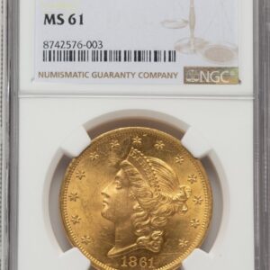 1861 Liberty Double Eagles (1861 $20)