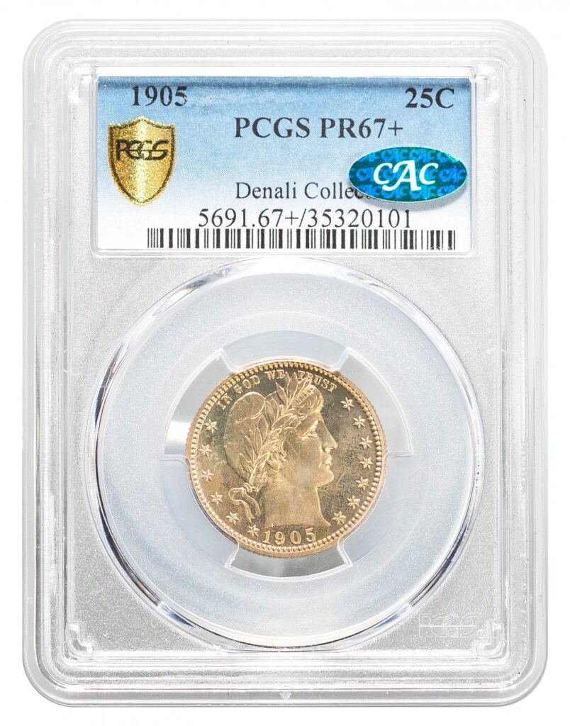 1905-Twenty Cents and Quarters - Barber Quarter