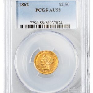 1862-Gold Coins - Liberty Head $2.5
