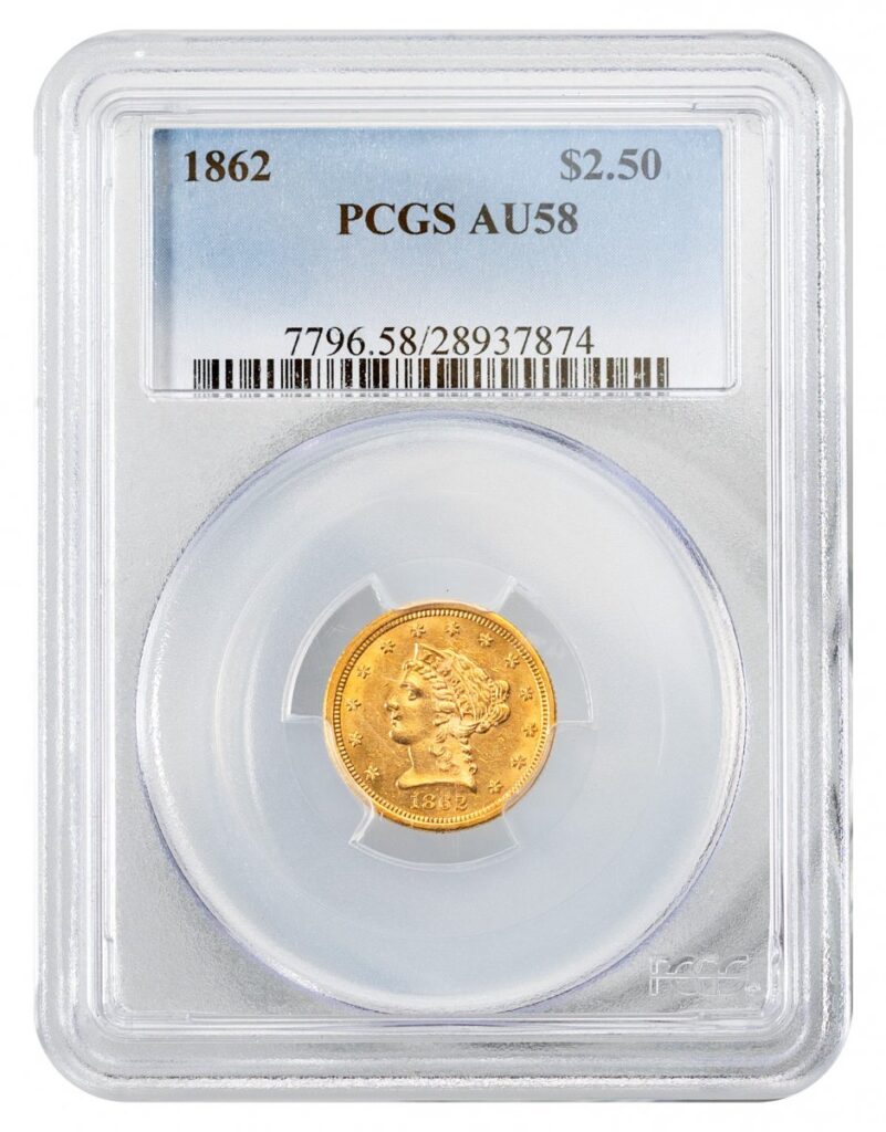 1862-Gold Coins - Liberty Head $2.5