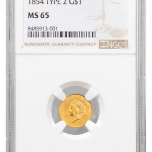 1854-Gold Dollar - Type 2 Indian Princess Small Head