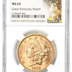 1863-Liberty Head $20 - Type 1 No Motto