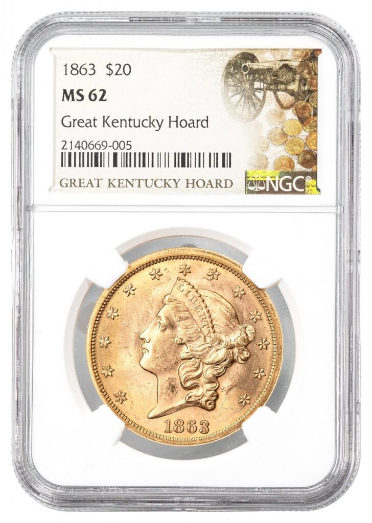 1863-Liberty Head $20 - Type 1 No Motto