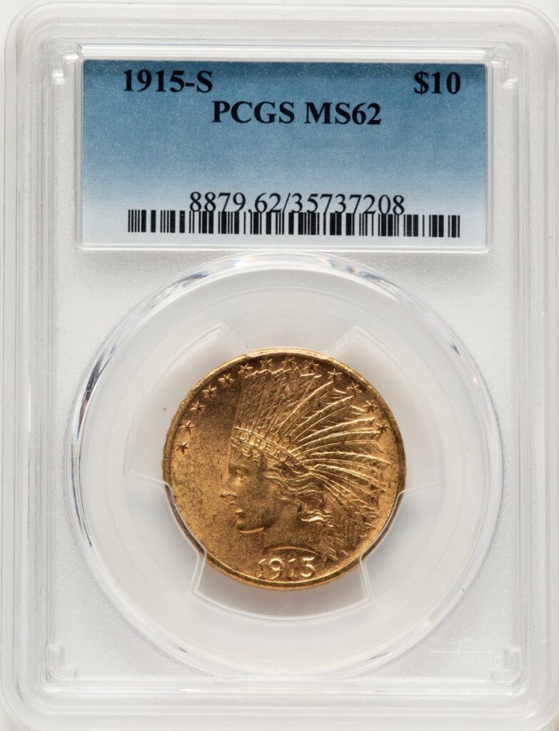 1915-S Indian Eagles (1915-S $10 Blue Gradient)
