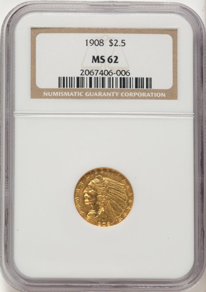 1908 Indian Quarter Eagles (1908 $2 1/2)