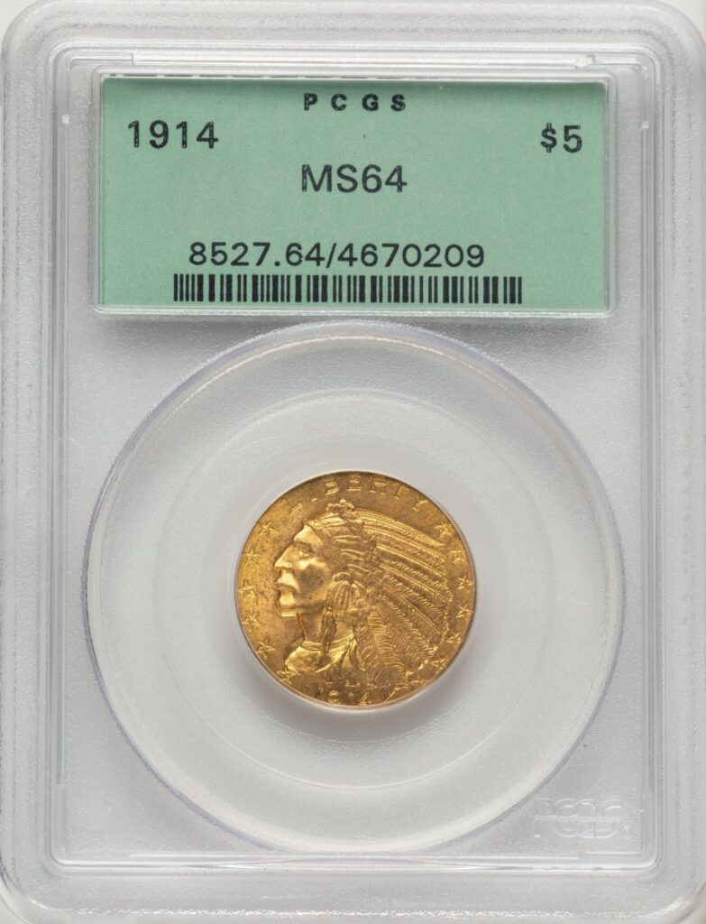1914 Indian Half Eagles (1914 $5)