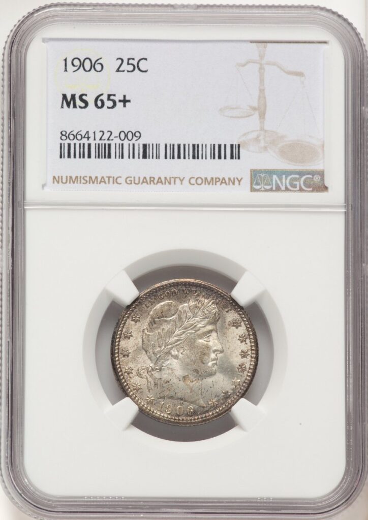 1906 Barber Quarters (1906 25C NGC Plus)