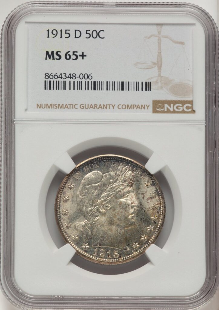 1915-D Barber Half Dollars (1915-D 50C NGC Plus)
