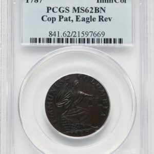 1787 Colonials (1787 Immunis Columbia Piece, Eagle Reverse, BN)