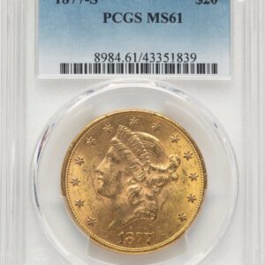 1877-S Liberty Double Eagles (1877-S $20 Blue Gradient)