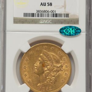 1852 Liberty Double Eagles (1852 $20 CAC)