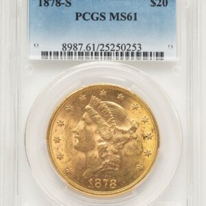 1878-S Liberty Double Eagles (1878-S $20 Blue Gradient)