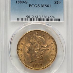 1889-S Liberty Double Eagles (1889-S $20 Blue Gradient)