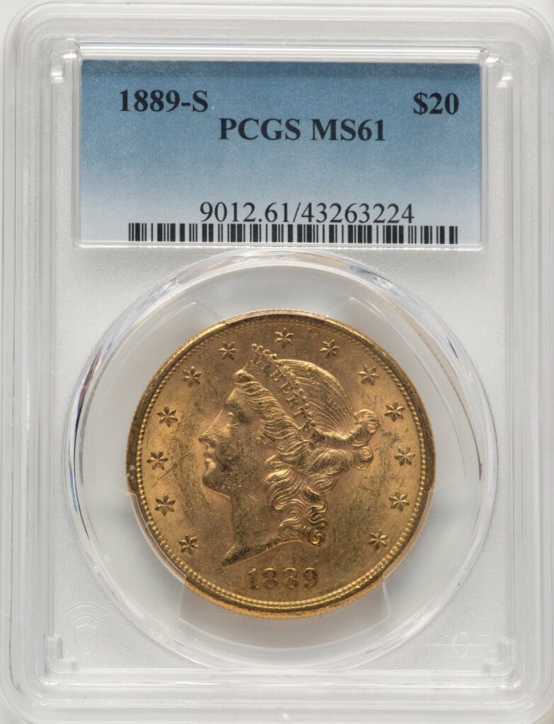 1889-S Liberty Double Eagles (1889-S $20 Blue Gradient)