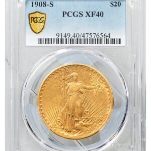 1908-S-St. Gaudens $20 - Type 3 With Motto