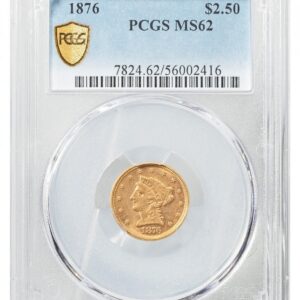 1876-Gold Coins - Liberty Head $2.5