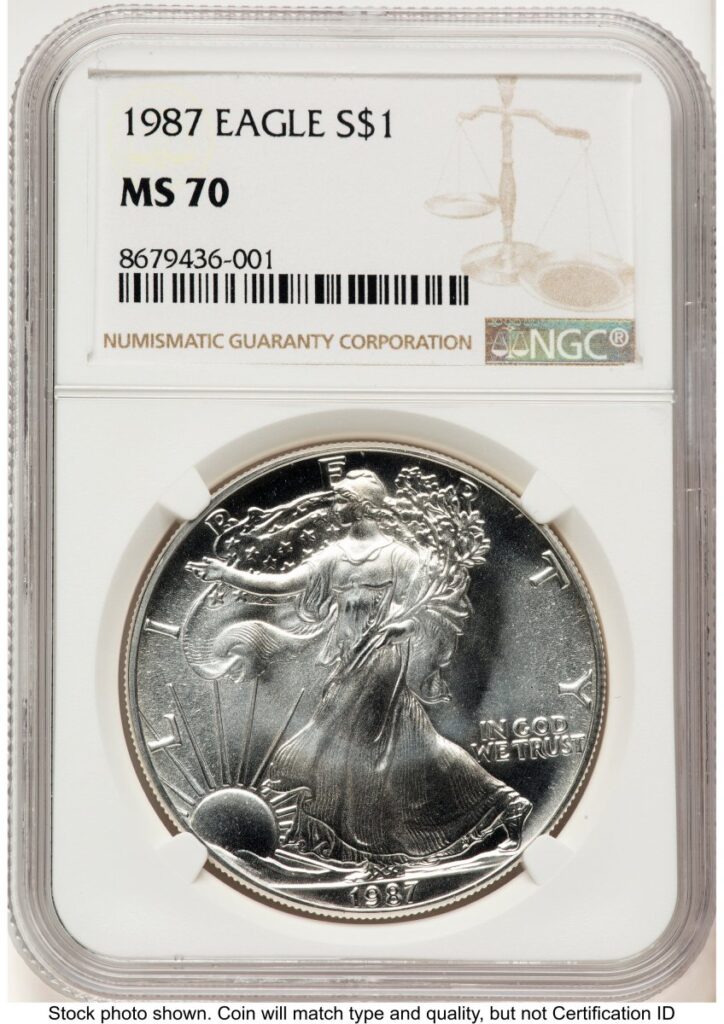 1987 Modern Bullion Coins (1987 Silver Eagle Brown Label)