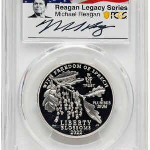 2022-W Modern Bullion Coins (2022-W Proof Platinum Eagle 1 oz AR Reagan Legacy Series Michael Reagan Picture)