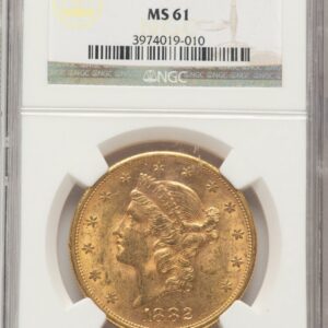 1882-S Liberty Double Eagles (1882-S $20 Brown Label)