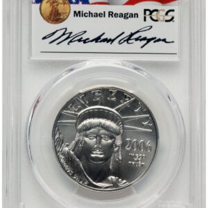 2006-W Modern Bullion Coins (2006-W Burnished Platinum Eagle 1 oz Reagan Legacy Series Michael Reagan)
