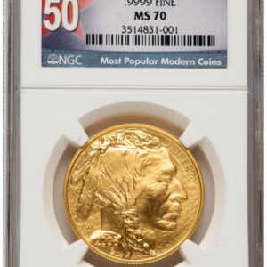 2008-W Modern Bullion Coins (2008-W Burnished Gold Buffalo 1 oz Top 50 Most Popular Modern Coins Label)
