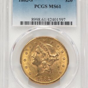 1882-S Liberty Double Eagles (1882-S $20 Blue Gradient)