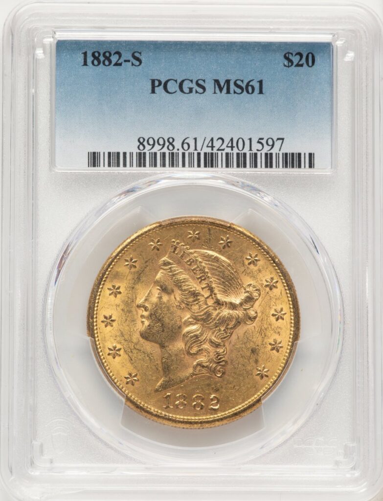 1882-S Liberty Double Eagles (1882-S $20 Blue Gradient)