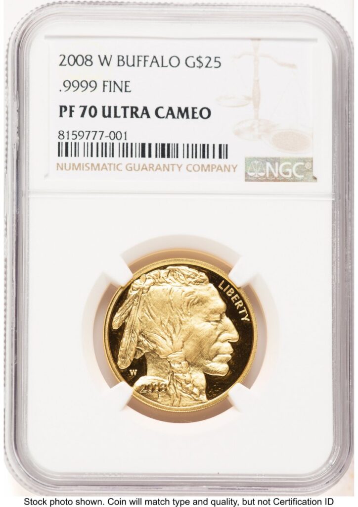 2008-W Modern Bullion Coins (2008-W Proof Gold Buffalo 1/2 oz Brown Label)
