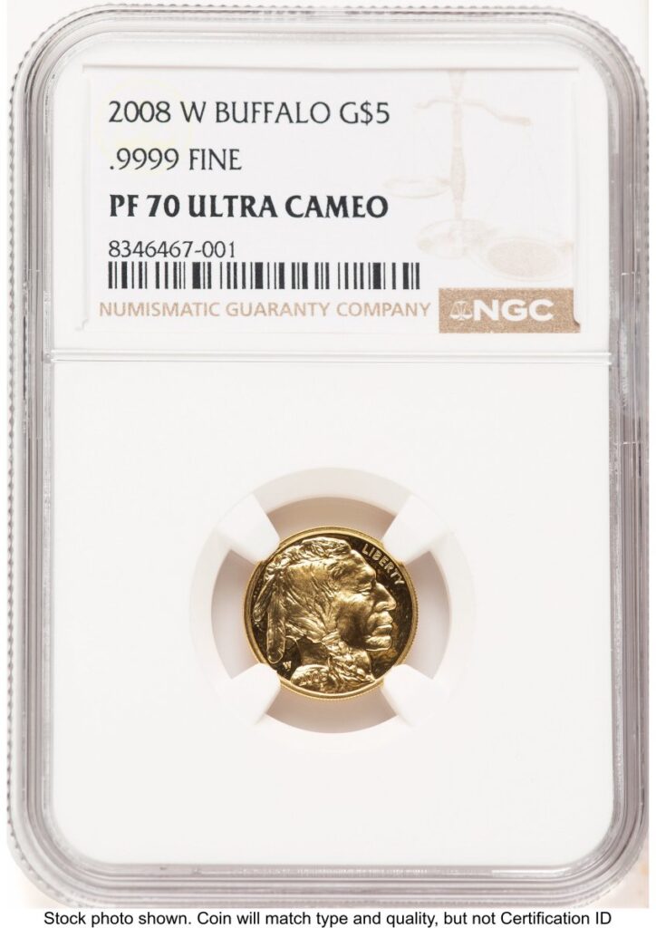2008-W Modern Bullion Coins (2008-W Proof Gold Buffalo 1/10 oz Brown Label)