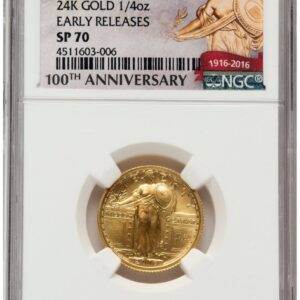 2016-W Modern Bullion Coins (2016-W 25C Standing Liberty 100th Anniversary Gold Centennial ER 100th Anniversary)