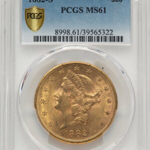 1882-S Liberty Double Eagles (1882-S $20 PCGS Secure Blue Gradient)