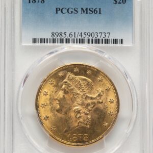 1878 Liberty Double Eagles (1878 $20 Blue Gradient)