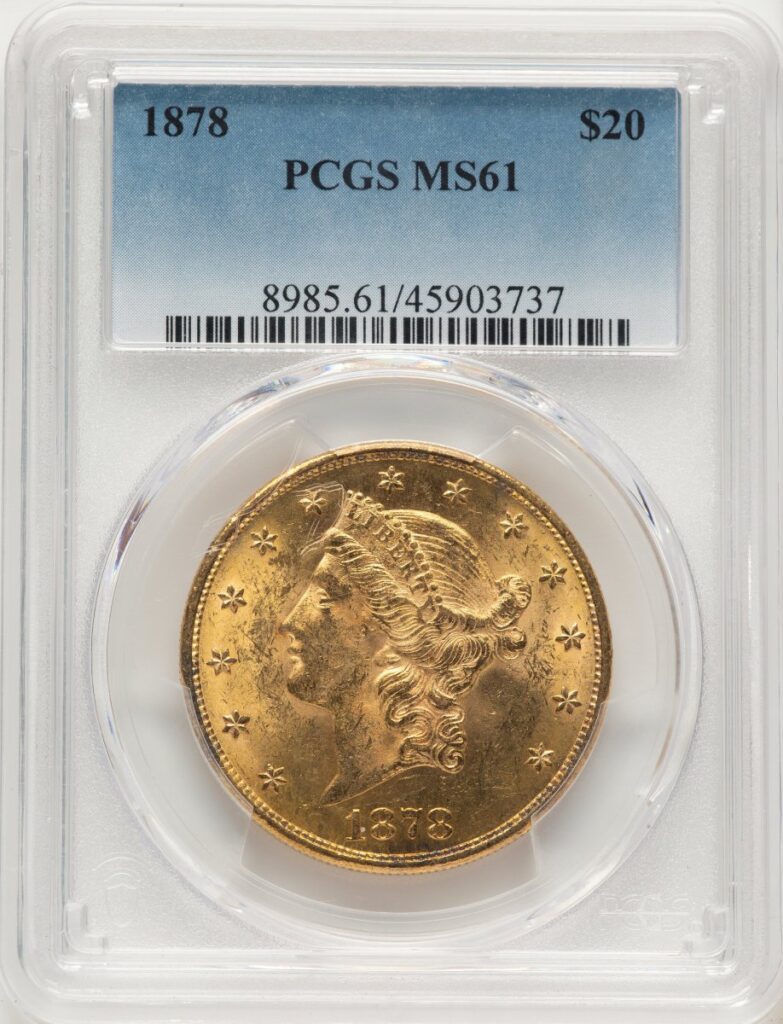 1878 Liberty Double Eagles (1878 $20 Blue Gradient)